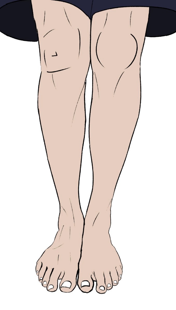 Sample photo for the front view of a foot.